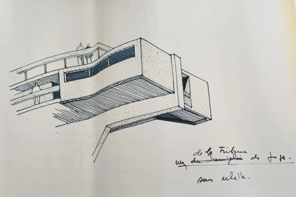Croquis de la tribune des juges